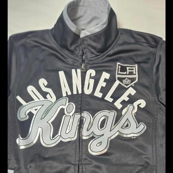 GIII Los Angeles Kings Women's Black Zip-Up Track Jacket Size Small - Picture 3 of 11